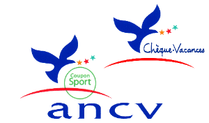 Logo ANCV, chèques vacance et coupons sport